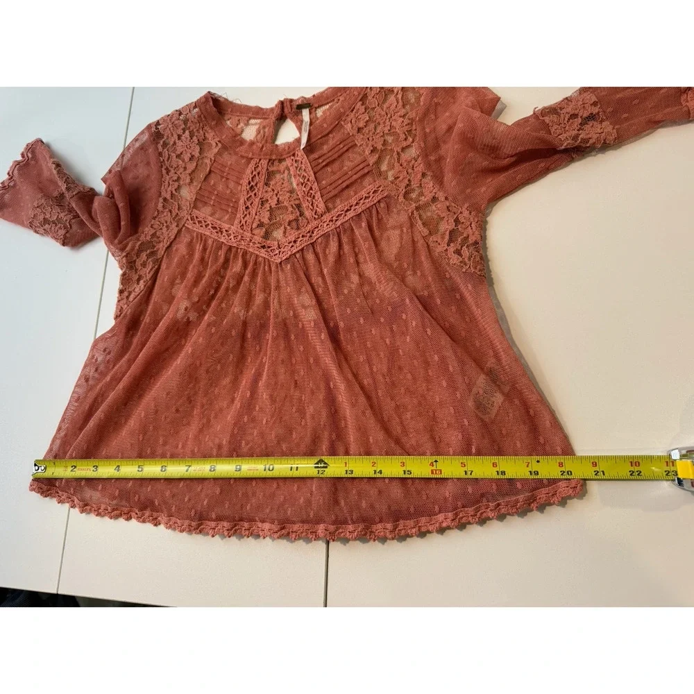 Free People Modern Romance Lace top Sz‎ XS Boho Cottagecore Fairycore Feminine